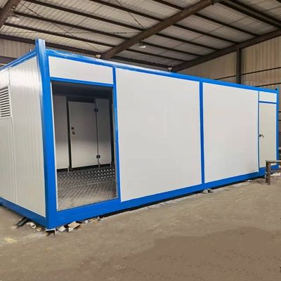 Bagno in contenitore in sandwich panel, telaio in acciaio per scuola in bianco o colore personalizzato