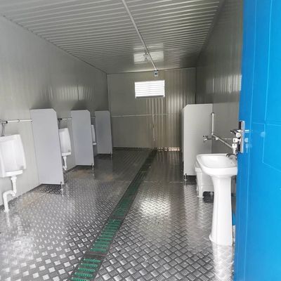 Panel sandwich telaio in acciaio bagno pubblico mobile prefabbricato per campeggio servizi igienici portatili per performance