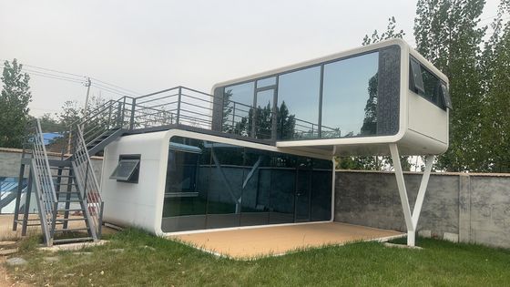 Moderna Casa Prefabbricata Capsula Spaziale Letto Hotel Cabina Modulare Capsula Spaziale Casa con luci elettriche a colori personalizzati
