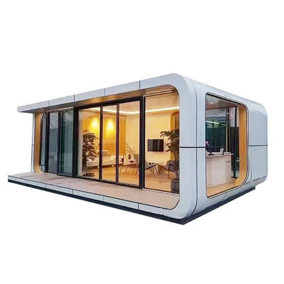Moderna capsula spaziale casa contenitore con sistema intelligente e case verdi
