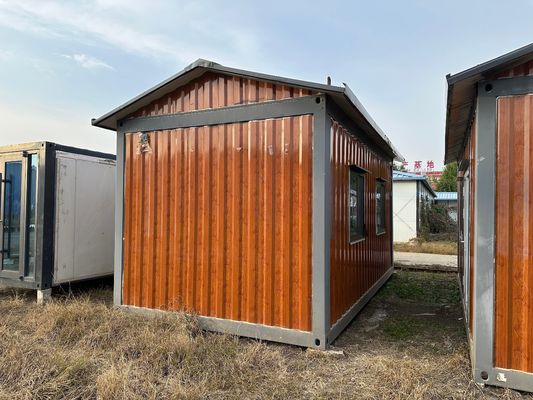 Casa prefabbricata in contenitore in acciaio con grano di legno stabile con pareti e tetto opzionali