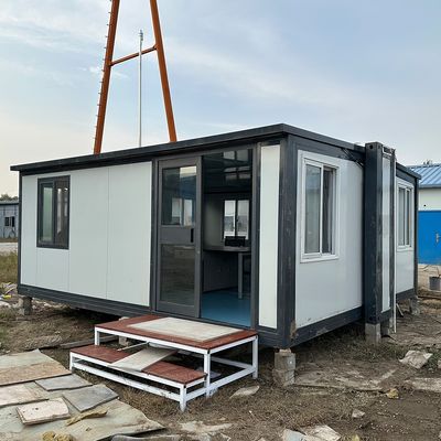 Container house espandibile pannello sandwich in acciaio prefabbricato 20ft 40ft con finestra in alluminio
