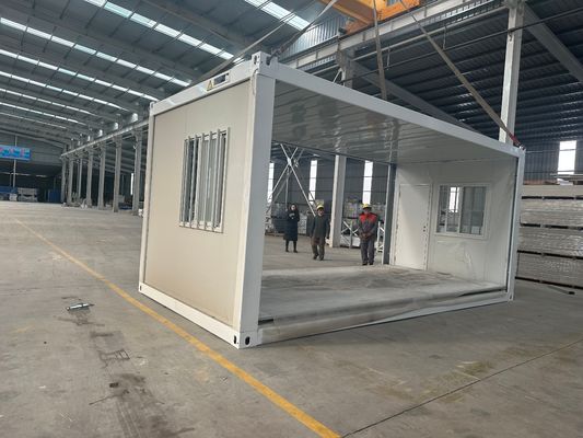 Prefabricato colore personalizzato dimensione acciaio vetro lana pannello sandwich contenitore pieghevole casa per la vita compatta e elegante