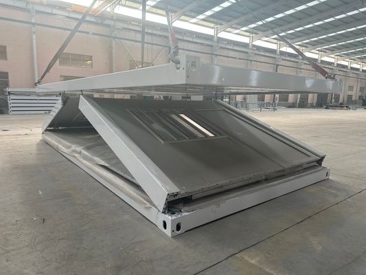 Porta di sicurezza 20ft 40ft Installazione rapida Prefabbrica Pieghevole Mini Casa mobile Zigzag Pieghevole Casa contenitore per dormitorio temporaneo