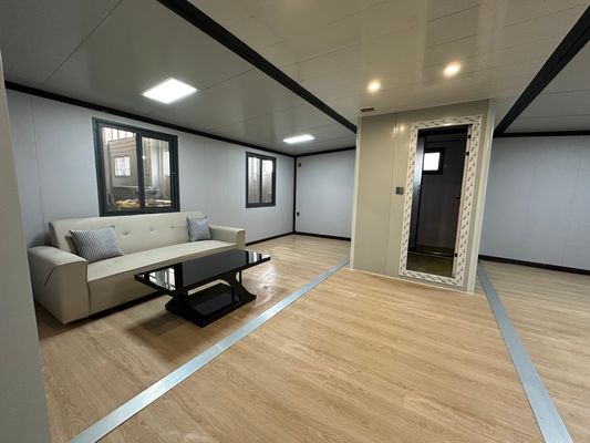 20ft 40 Ft completamente personalizzato resistente al fuoco resistente all'acqua pannello murario e telaio in acciaio casa prefabbricata per casa in casa casa hotel