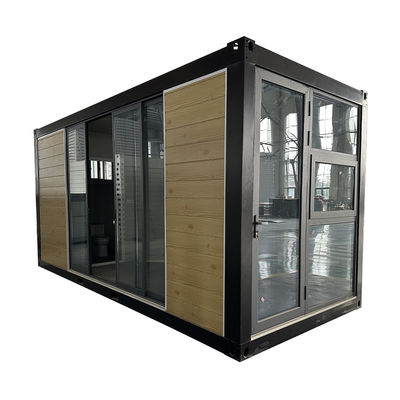Progettazione Rootproof 20 40 ft Modulare telaio in acciaio prefabbricato pannello sandwich di lana di roccia Prefabbricato Flat Pack Container House