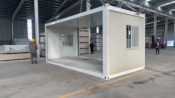 40ft 3C/CE/CL/SAA Standard Energy Saving Modular Prefab Steel Glass Wool Sandwich Panel Folding Container House per la spedizione