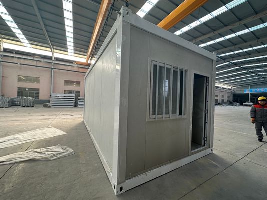 40ft 3C/CE/CL/SAA Standard Energy Saving Modular Prefab Steel Glass Wool Sandwich Panel Folding Container House per la spedizione