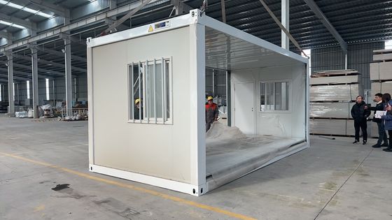40ft 20ft Office Sandwich Panel Prefabb Mobile Folding Home Dormitory Camp Contenitore pieghevole su finestra in alluminio durevole