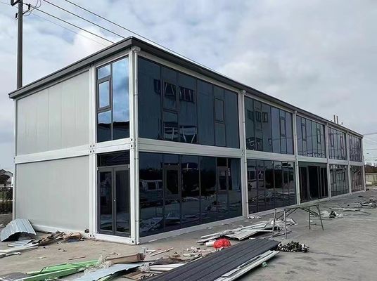 20 Ft 40 Ft Light Steel Frame Moderno Modulare Personalizzato Portatile Staccabile Container House in PVC Pavimento di Tavolo