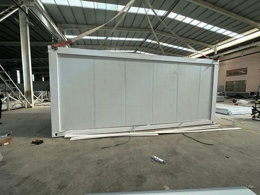 Pannello sandwich a bassa manutenzione 20 40 ft impermeabile modulare prefabbricato telaio in acciaio contenitore pieghevole casa per laboratorio