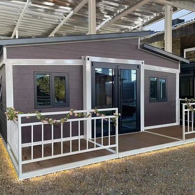 20 ft Prefabricato 2 camere da letto Portatile Prefabbricato Container House espandibile per edifici per uffici Struttura ed efficienza