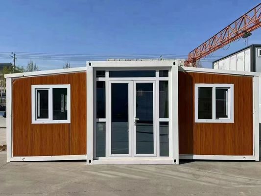 20 ft Prefabricato 2 camere da letto Portatile Prefabbricato Container House espandibile per edifici per uffici Struttura ed efficienza