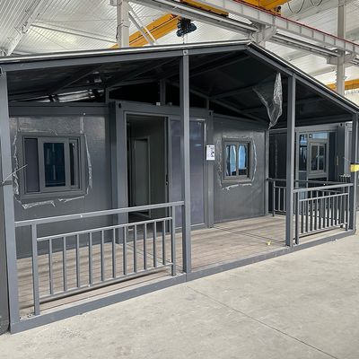Villa 20ft 30ft 40ft portabile Container casa espandibile con pannello sandwich in acciaio e 2 camere da letto un bagno