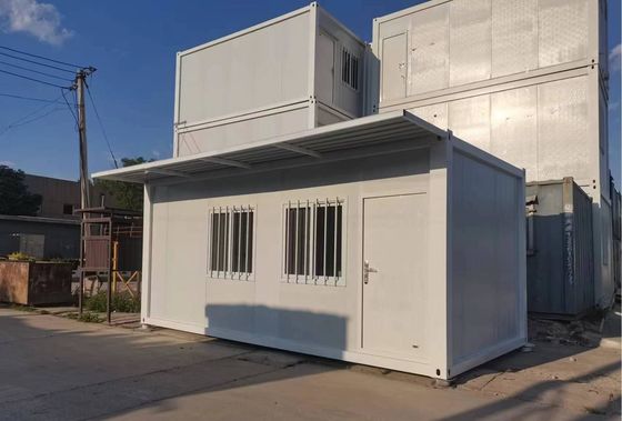Porta di sicurezza Luxury Prefab Mobile Living Sandwich Panel Materiale Negozio Ufficio Camera da letto Esterno Casa piatta con contenitore