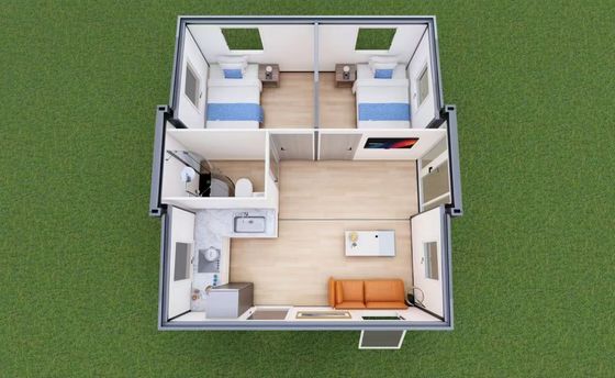 20ft Prefab Container House espandibile stile di design industriale e colore bianco o personalizzato per la vita di lusso