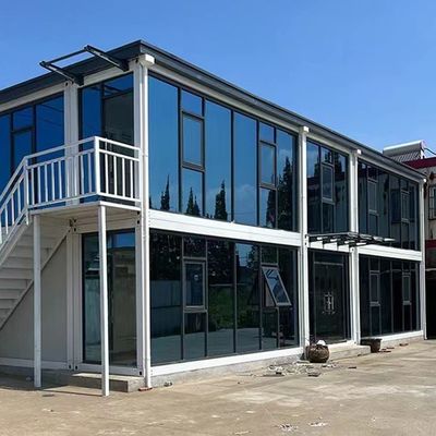 Casa modulare di lusso pieghevole 20 piedi Casa di container ripiegabile di lusso Spessore standard Casa prefabbricata modulare prefabbricata