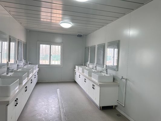 Casa mobile portatile Prefabbricato Container di ufficio Case con vaschette piatta Container casa con bagno Vantaggio di installazione rapida