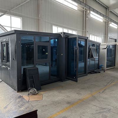 20ft 40ft casa di container espandibile lussuoso vivere con pannello di parete di lana di vetro galvanizzato e spessore standard