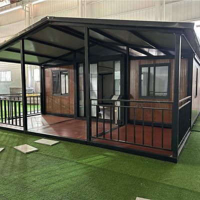 20ft 40ft casa di container espandibile lussuoso vivere con pannello di parete di lana di vetro galvanizzato e spessore standard
