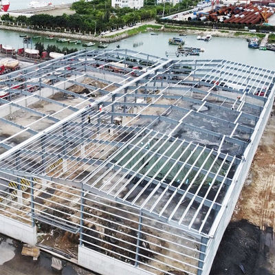 Facile da installare struttura in acciaio prefabbricata magazzino metallo con acciaio leggero Q345 Q235 telaio principale e servizio di taglio
