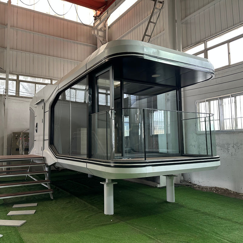 Gabinetto piatto Trasporto e carico Prefabbricato su misura Hotel di lusso Moderno Capsula Spaziale Campeggio Casa per Tiny House