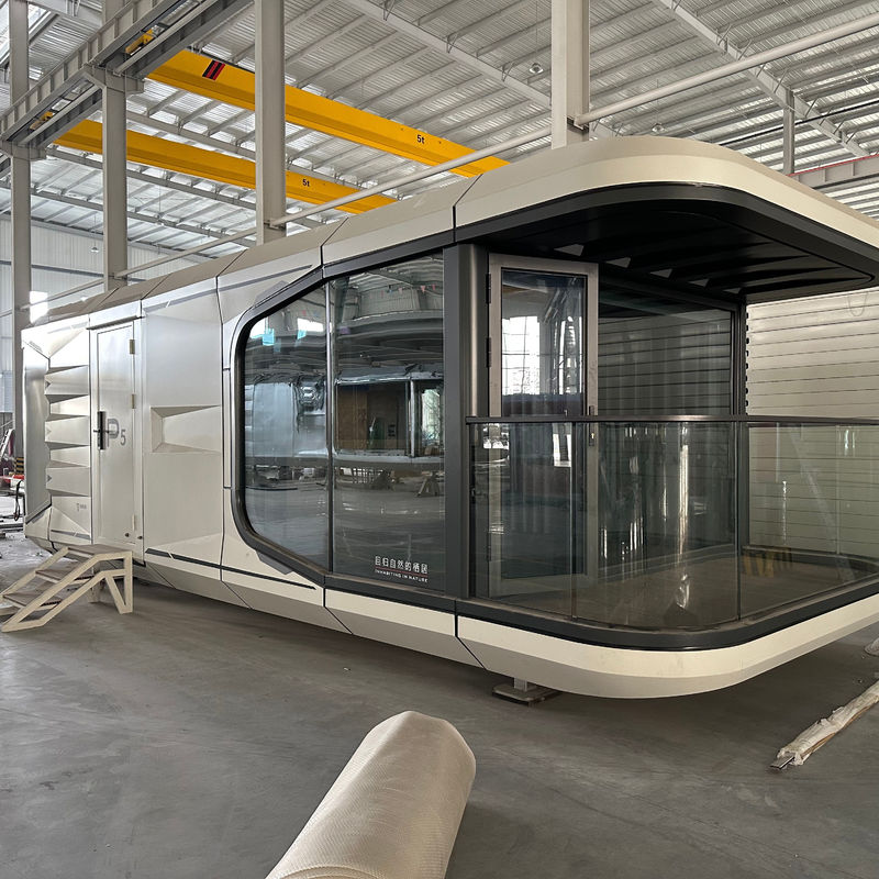 Luxury Tourist Resort Container Home Moderno Stile 2 camere da letto Space Capsule Hotel con finestra in alluminio