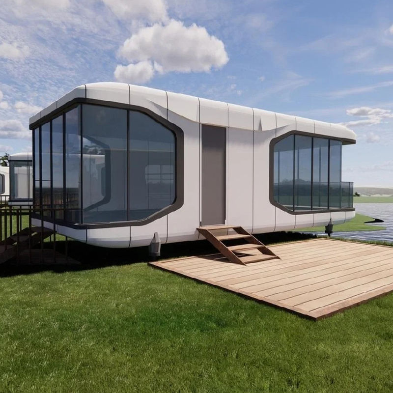 Resort turistico Prefab Mobile Villa Space Capsule Casa piccola con dimensioni personalizzate e bagno Hotel modulare