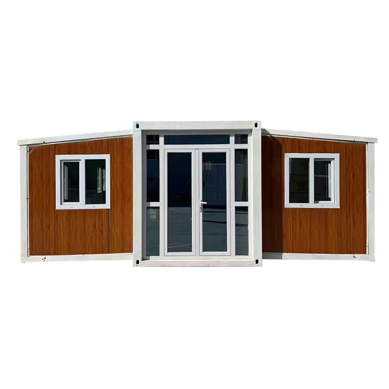 Casa prefabbricata in 2 camere da letto a colori personalizzati con finestre in alluminio e design espandibile