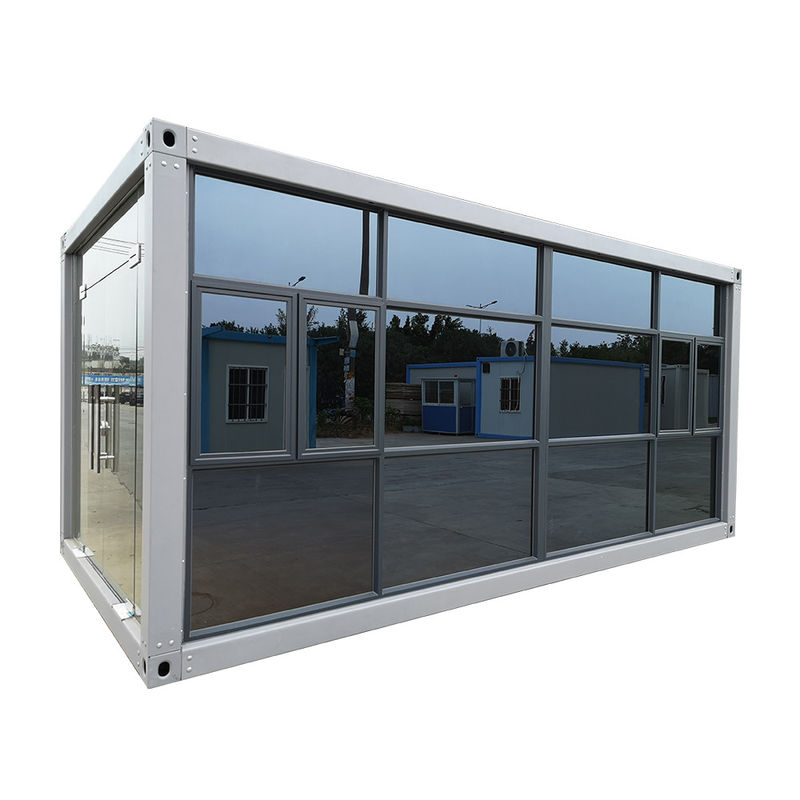 20 40 ft Customized Glass Wall Prefab Detachable Container House per il design di uffici moderni con forte supporto in acciaio
