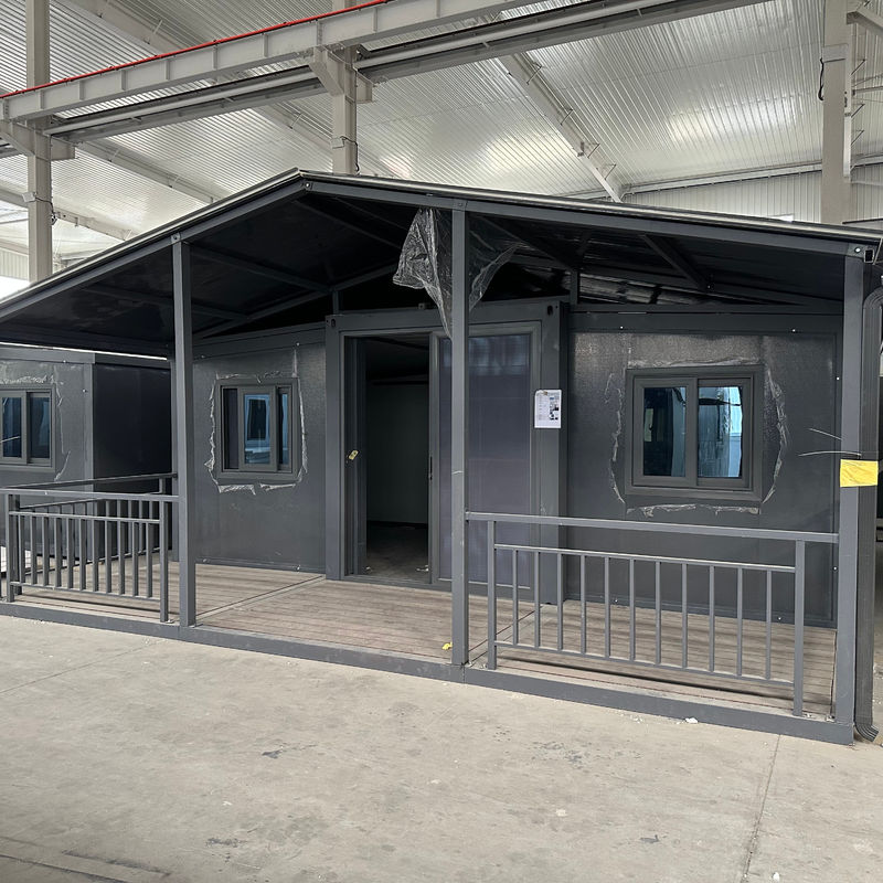 Edificio prefabbricato con finestre in acciaio Mobile durevole Australia 20 40 ft Tiny Home Modular Fiber Glass Roof Frame Steel Expandable Container House